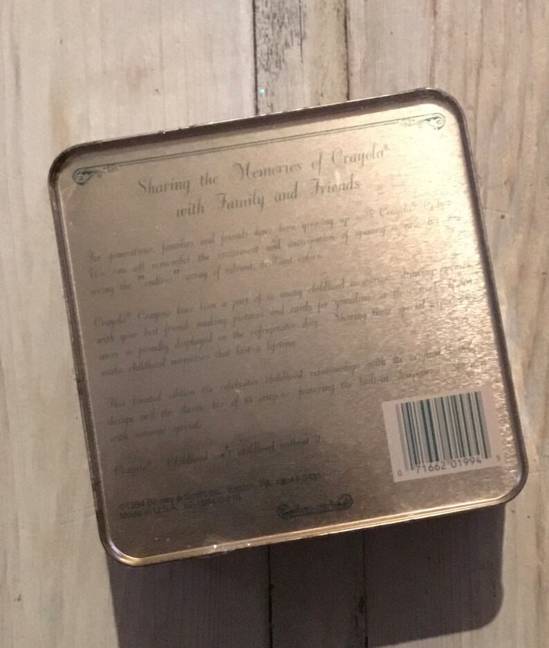 1994 Crayola Crayon Tin Etsy