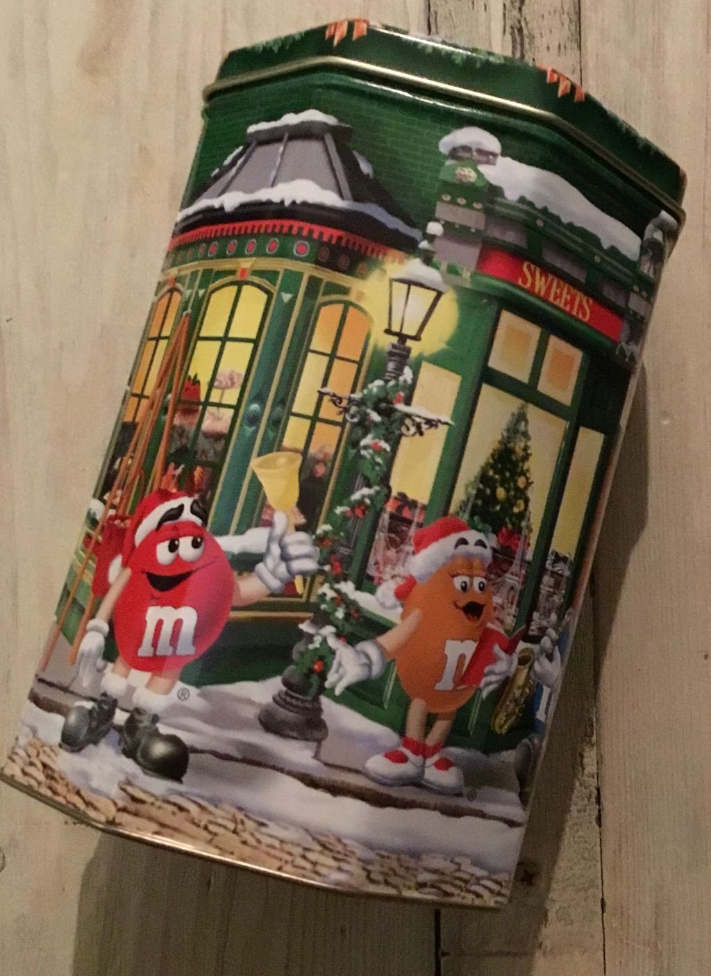 M&m's 1998 Christmas Tin Etsy
