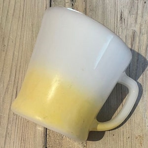 Fire King  Gold Rim yellow Ombre Mug