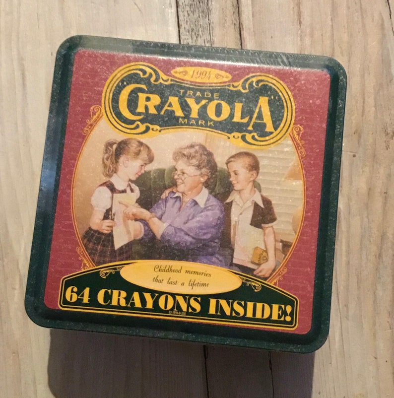 1994 Crayola Crayon Tin Etsy