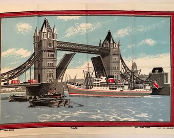 Vintage Tea Towel London Bridge