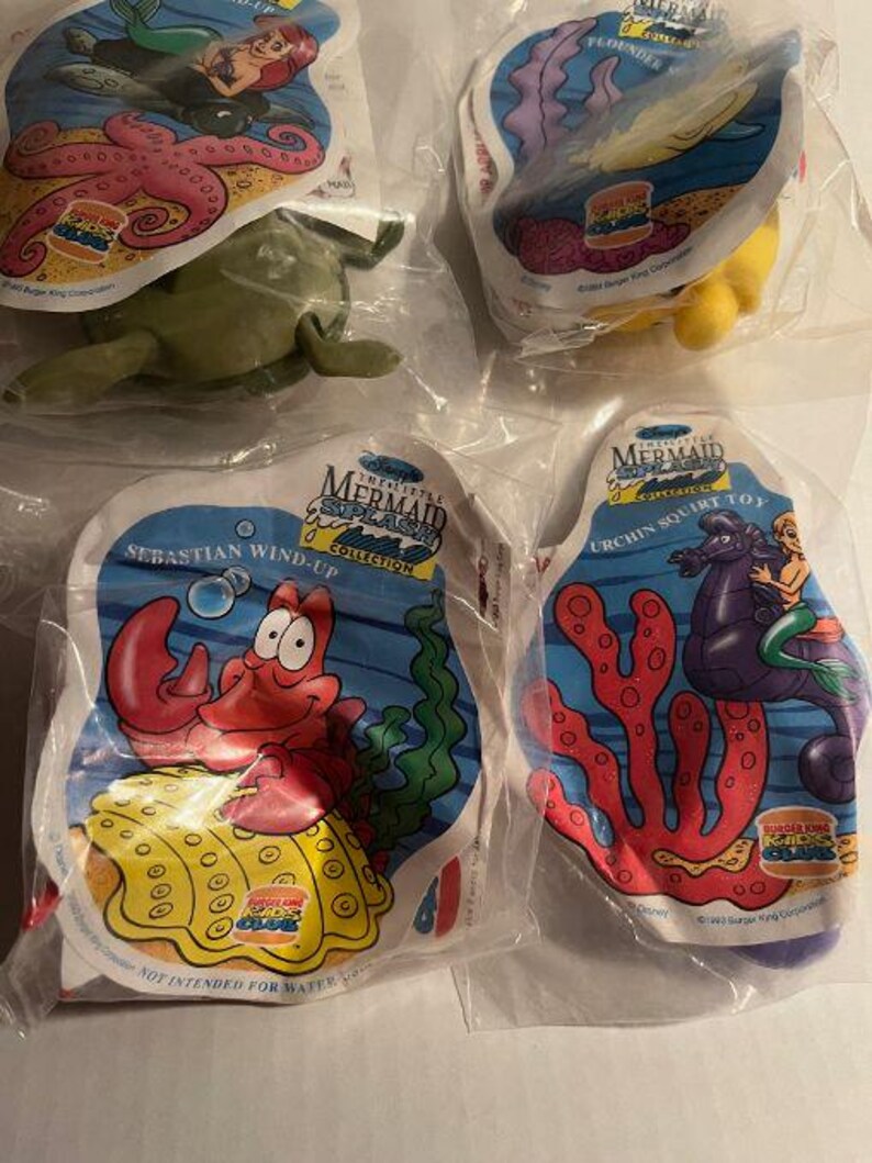 1992 Burger King Little Mermaid Set Etsy