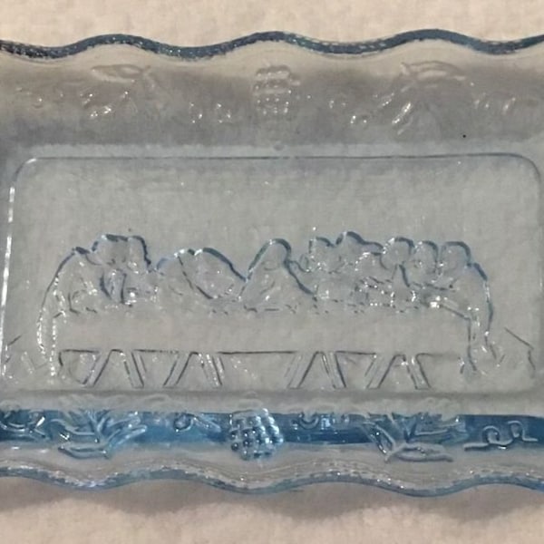 1970's Tiara Glass Last Supper Plate