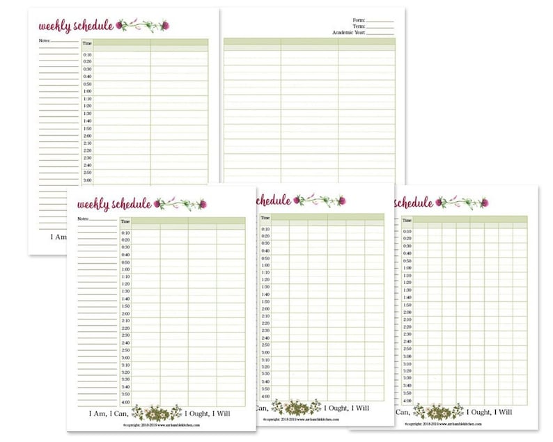UPDATED - Lesson Plan Pages, Charlotte Mason Homeschool Planner - Etsy
