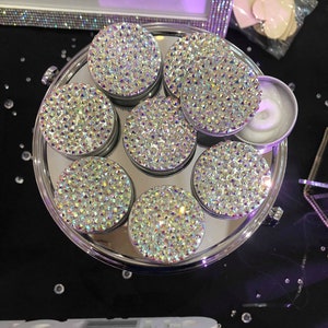 Redy To Ship - Custom Rhinestone Lotion Handbag Miniature Pots