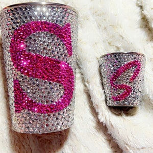 Custom Initial 500ml Kardashian’s Bling Cup and Shot Glass
