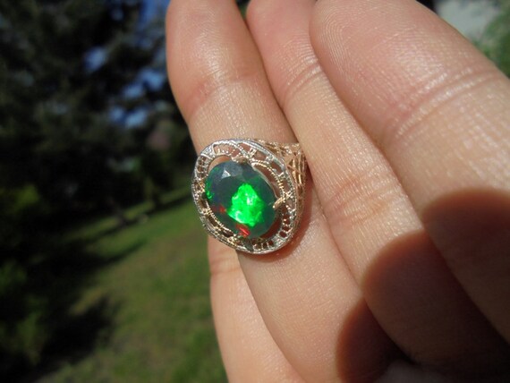 Ethiopian Opal Silver Ring