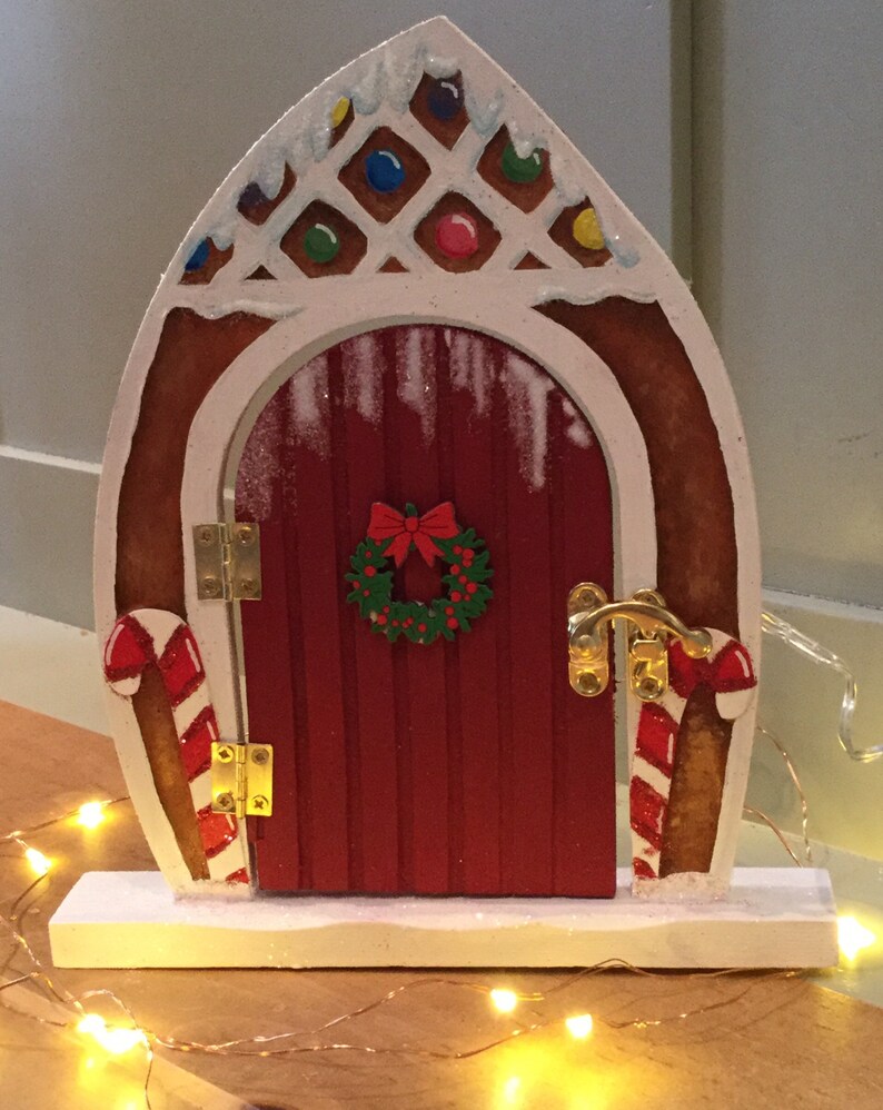 Magical Wooden Christmas Elf Door Etsy