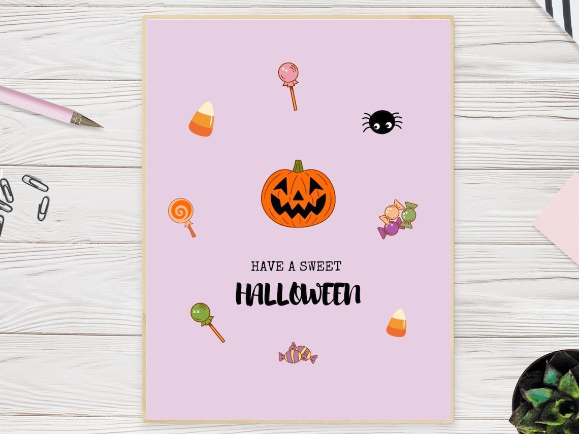 Cute Halloween Card
 Cute Halloween Card Printable Printable Halloween Card Happy