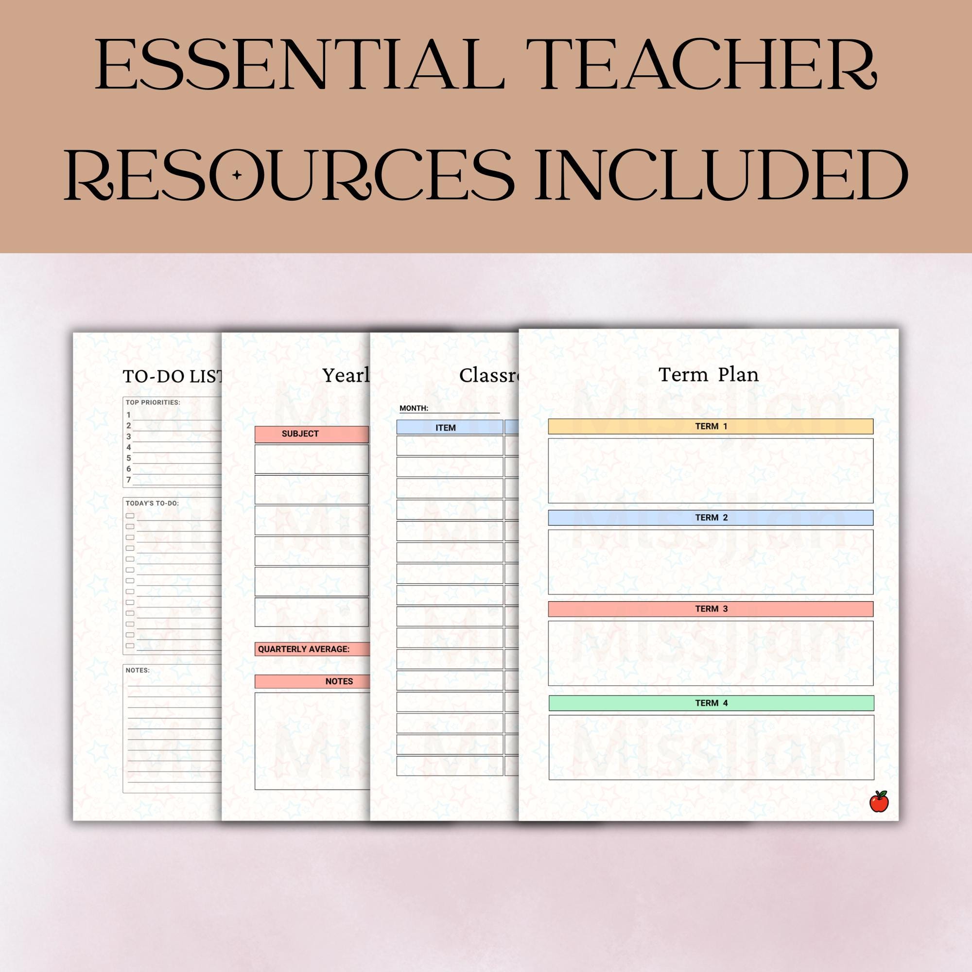 2026 Teacher Planner Bundle, Printable Classroom Planner, Daily Weekly