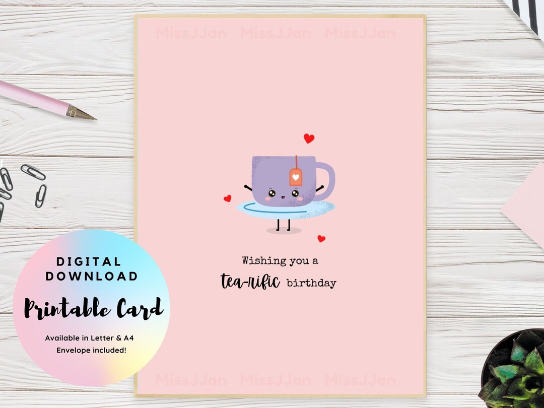 Birthday Card Printable, Happy Birthday Card, Food Pun Card, Birthday ...