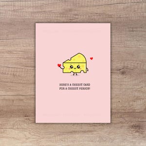 Cheese Love Card, Kawaii Cheesy Love Card, Valentine&#39;s Day Card, Love Card Printable, Valentine Printable, PDF Digital Download