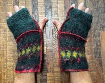 Hand Made Arm Warmers - Writing Gloves - Peasant Mittens - Boho Gloves