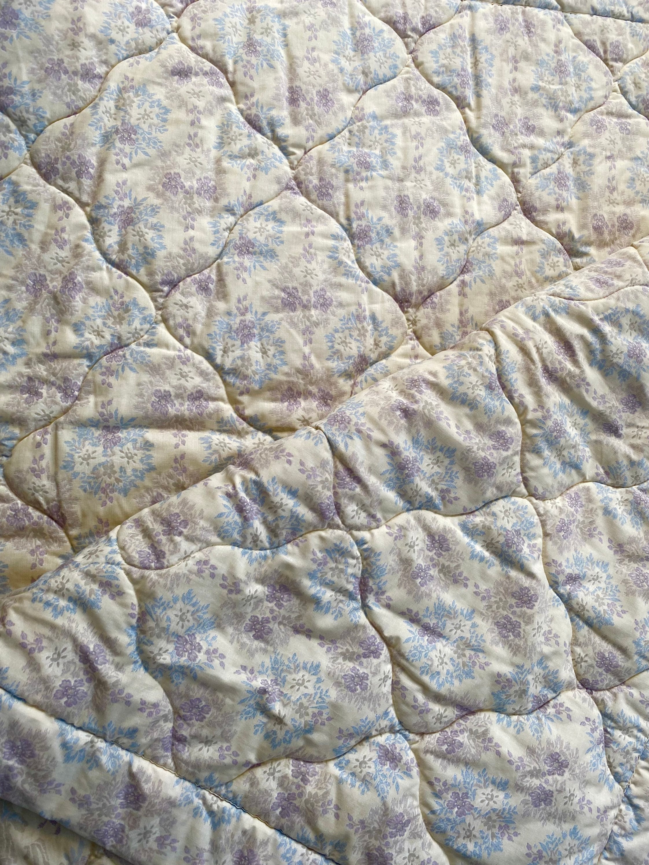 Vintage DORMA Bedspread Throw Quilted Floral Reversible Double Etsy UK