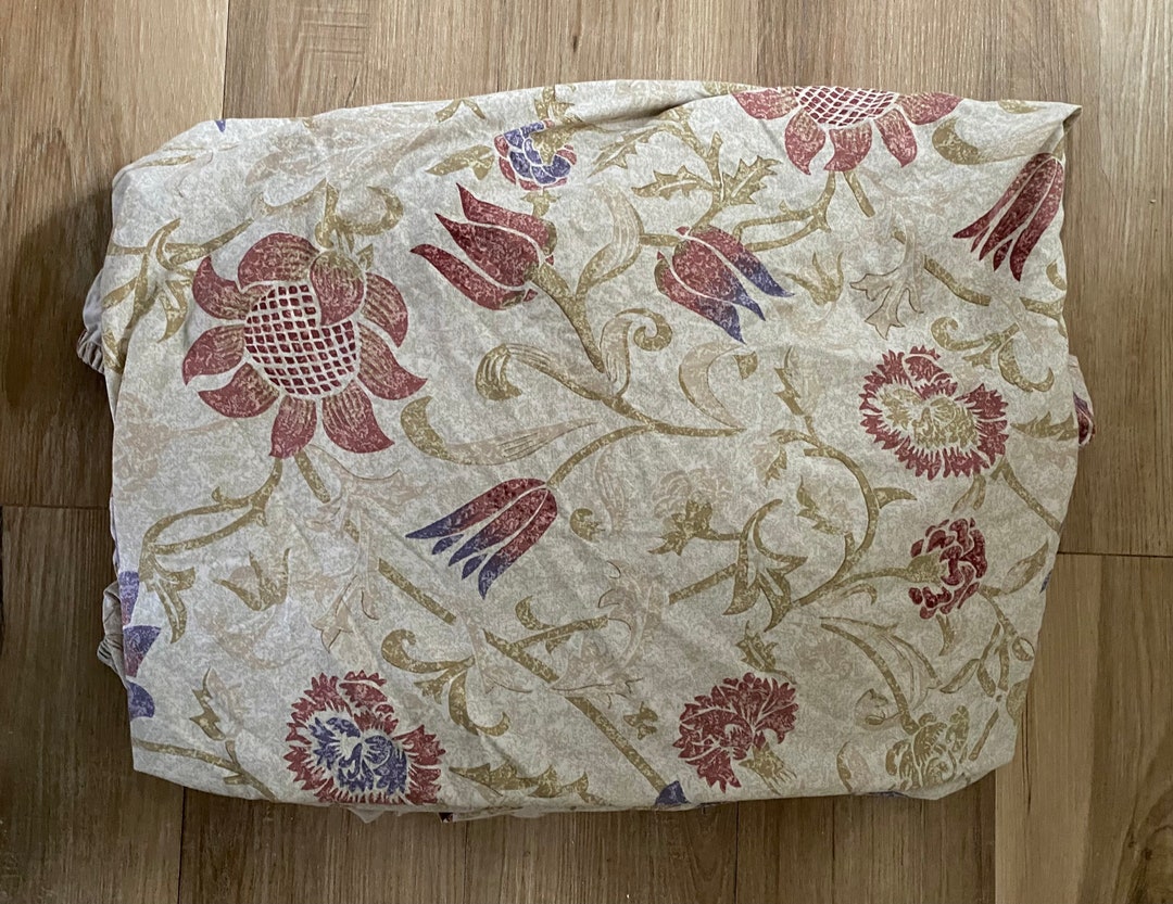 Vintage DORMA V&A Kalamkari Fitted Bed Sheet Double Etsy