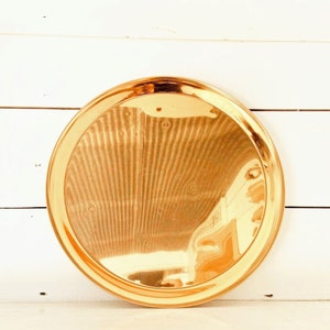 Very Large Unmarked Vintage Copper Tray/Large Copper Tray/Rustic Copper Kitchen Décor