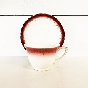 Vintage Royal China Teacup by National Brotherhood of Operative Potteries/Teacup and Matching Saucer/Shabby Chic American Pottery Teacup
