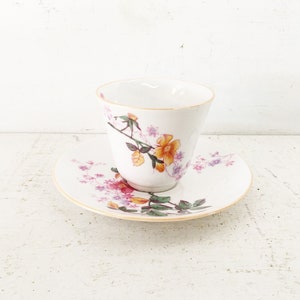 Vintage Spode Copeland&#39;s Demitasse in the Roberta Pattern/English China Small Teacup Espresso Cup