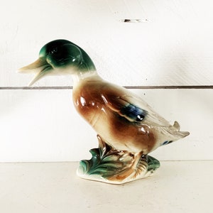 Vintage Large Ceramic Duck/Mallard/Ceramic Duck Décor