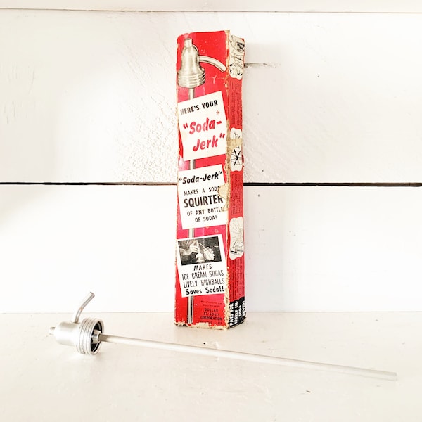 Vintage anni '50 Soda Jerk Bottle Pump Attacco/Pompa bottiglia gassata/Soda Jerk Gadget da cucina/Soda Jerk Pump/Highball Pump