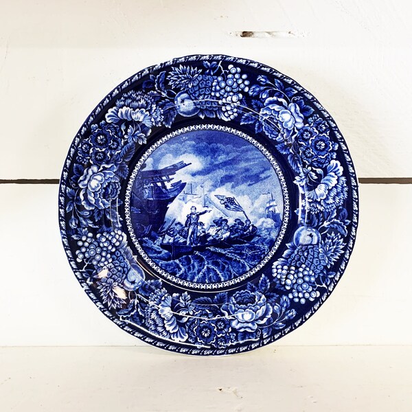 Antique Blue Plates - Etsy