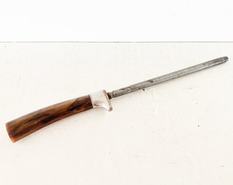 Vintage Bakelite Honing Rod/Knife Sharpening Rod/Brown Handled Bakelite Honing Rod
