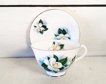 Vintage Royal Imperial English Teacup and Matching Saucer