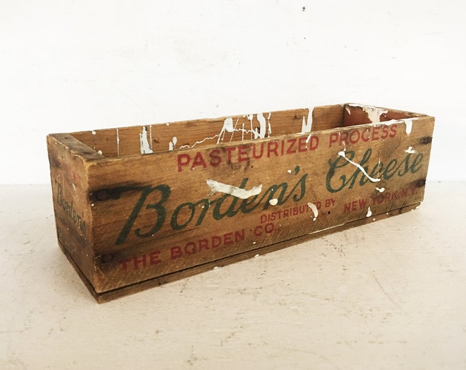 Kraft American Pasteurized Processed Cheese Box/shabby Chic Wooden