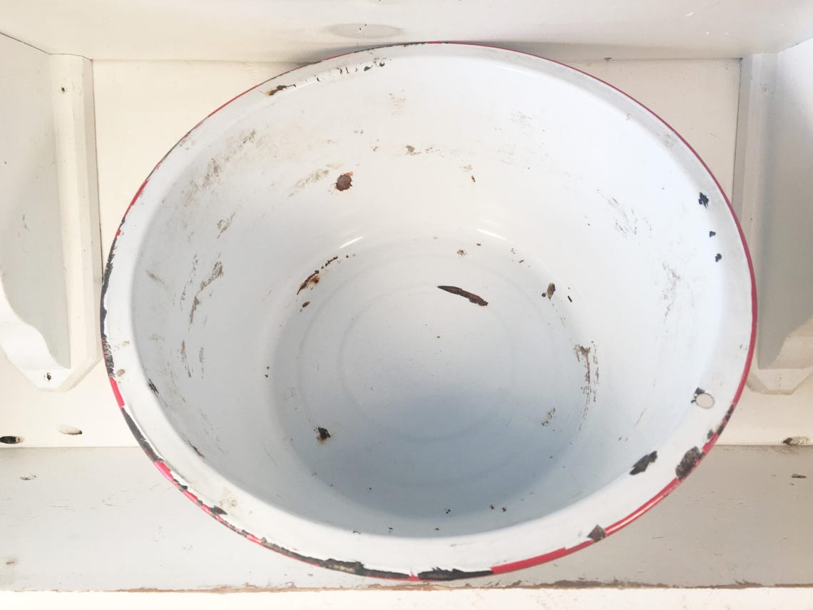 Sehr großes und sehr tiefes rustikales weißes und rot | Etsy