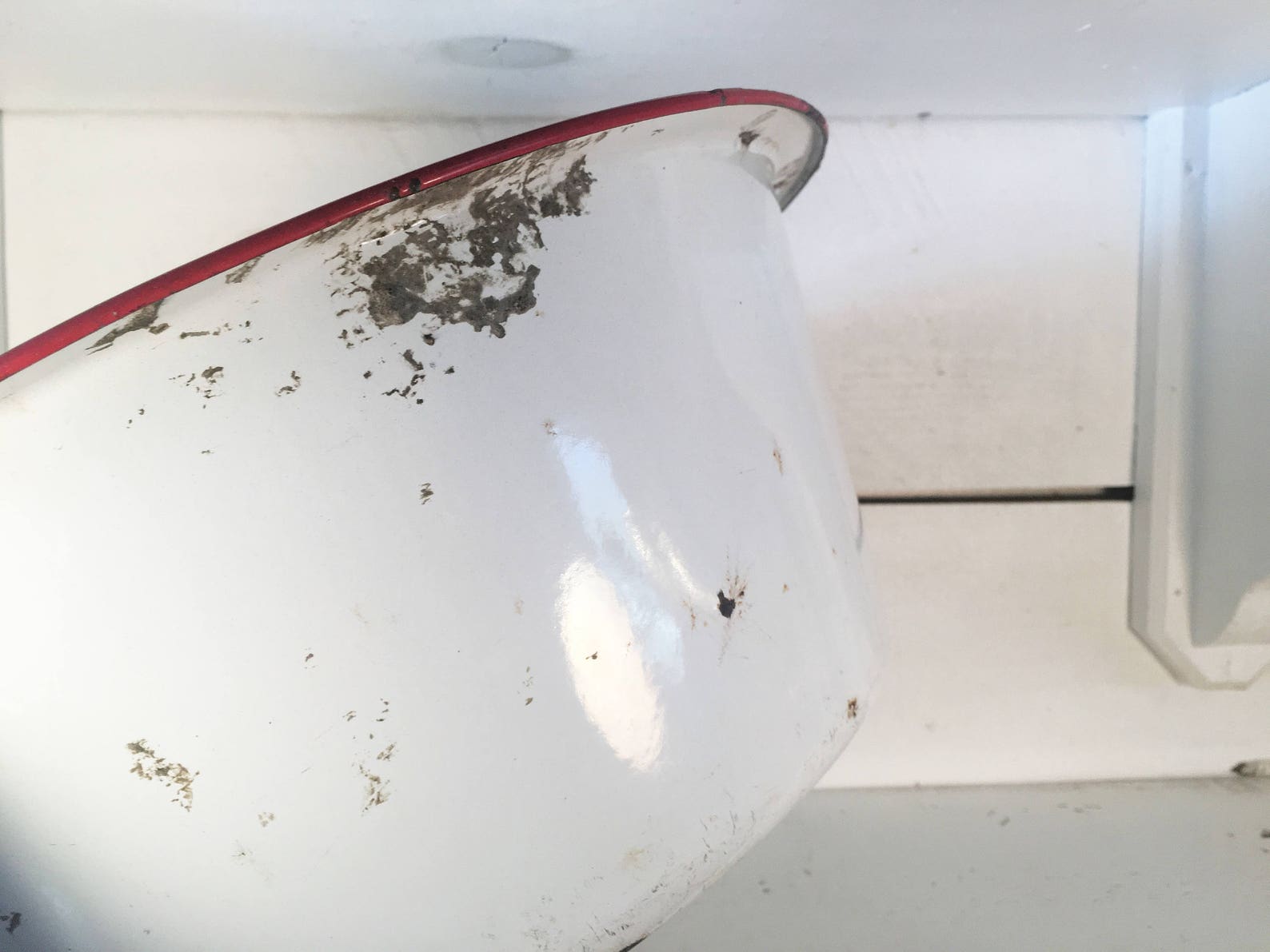 Sehr großes und sehr tiefes rustikales weißes und rot | Etsy