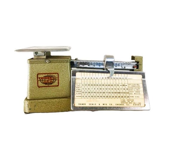 ヴィンテージ TRINER スケール USA製インダストリアル 40s 店舗什器 Vintage 1968 Triner Postal Scale – Farm Kitchen Decor AA-1 Model