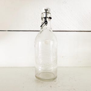 Vintage Citrate of Magnesia Medicine Bottle Wire & Milk Glass Ball Stopper Antique Medicine Bottle Apothecary Bottle