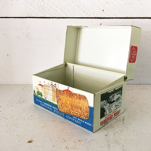 Vintage 1973 Nabisco Shredded Wheat Themed Recipe Box/Old Metal Recipe Box image 6