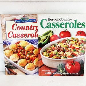 Pair of Vintage Casserole Cookbooks/Easy Home Cooking Country Casserole and Best of Country Casseroles/Vintage Cookbook