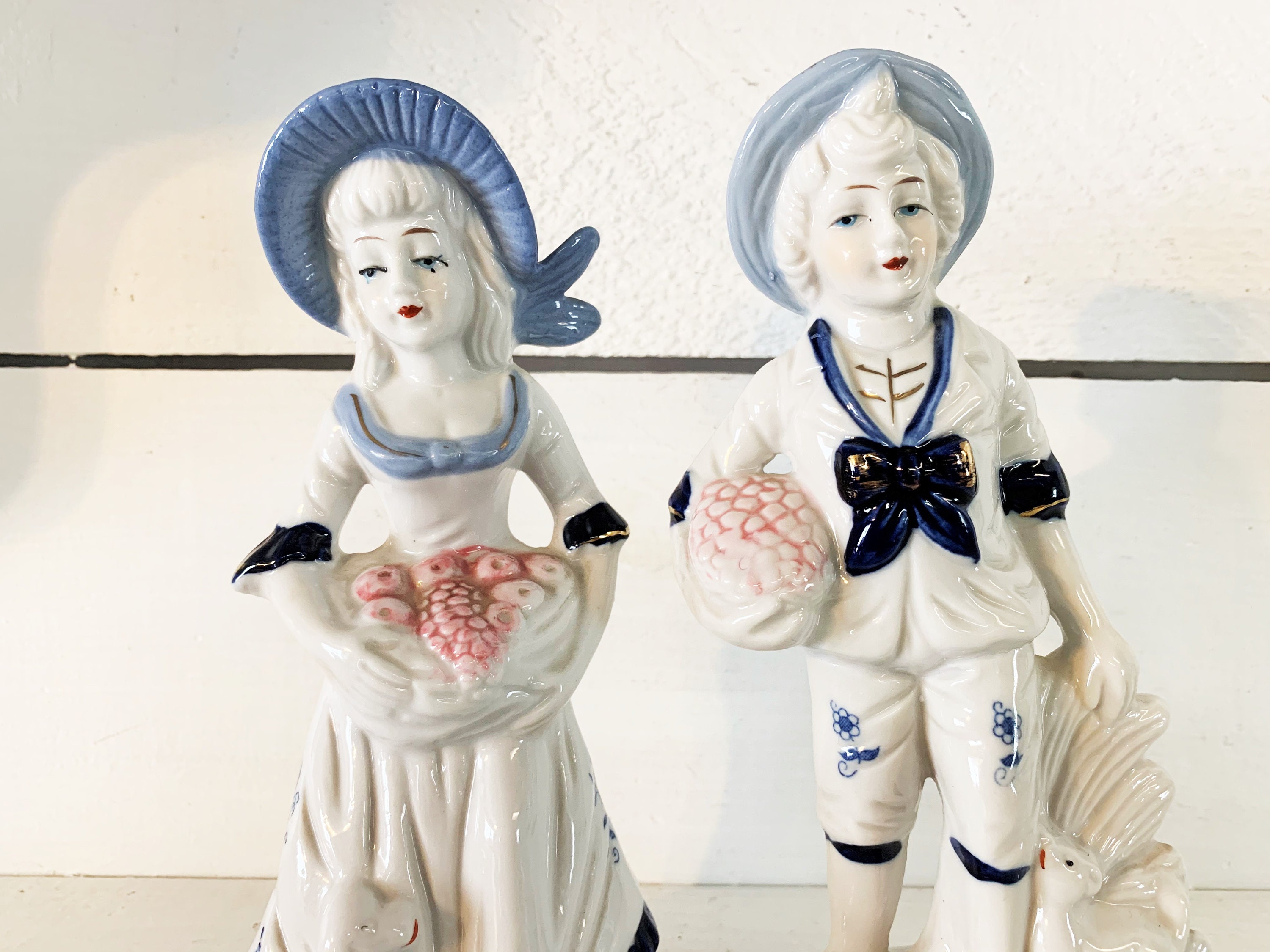 Vintage Ardco Porcelain Boy and Girl Figurines Japan Porcelain