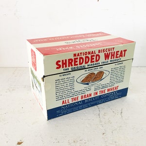 Vintage 1973 Nabisco Shredded Wheat Themed Recipe Box/Old Metal Recipe Box image 7