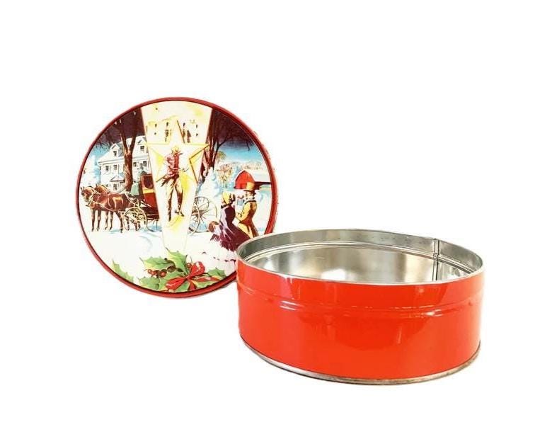 Vintage Collin Street Bakery Fruit Cake Tin, Cowboy Themed
