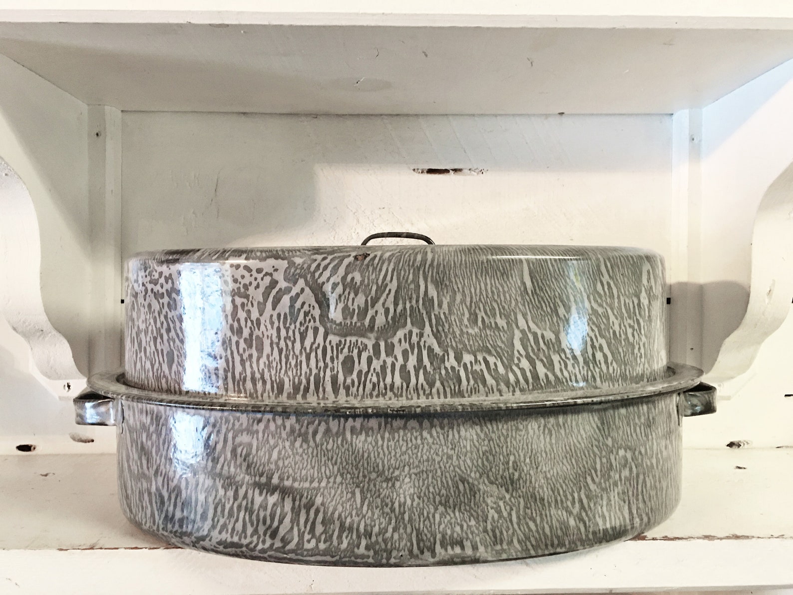 Large Vintage Nesco Graniteware Roaster/Farmhouse Kitchen Etsy