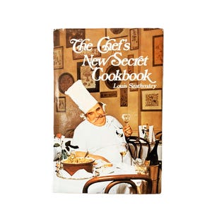 Vintage 1975 Hardcover SIGNED First Edition The Chef's New Secret Cookbook Vintage Food Cookbook