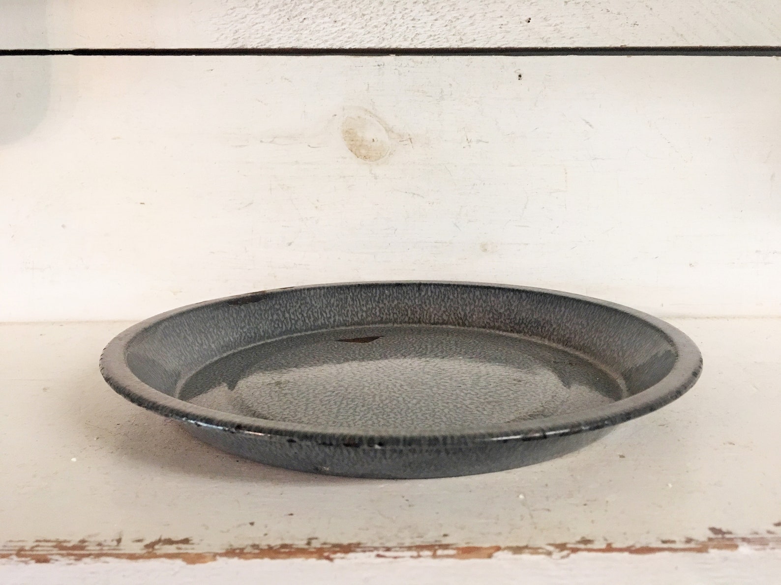 Vintage Graniteware Pie Pan/9 Inch Enamelware Pie Pan Etsy