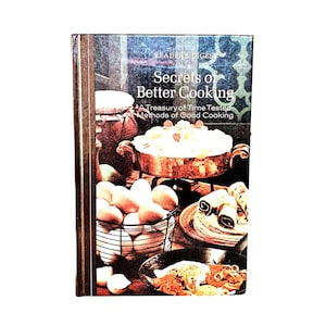 Vintage hardcover editie uit 1974 van het kookboek "Secrets of Better Cooking" van Reader's Digest.