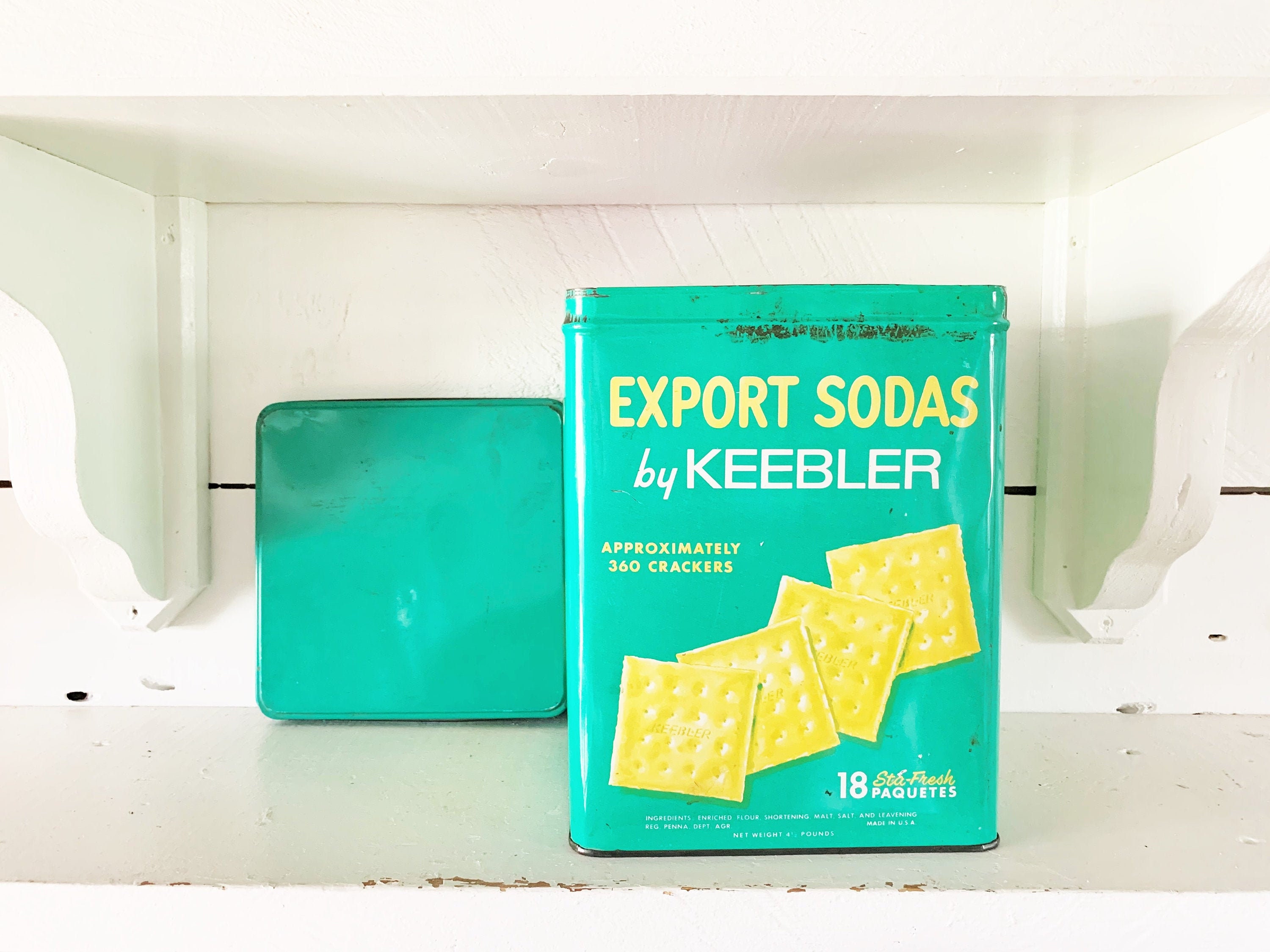 Large Very Rare Vintage Keebler Soda Cracker Tin/Large Cracker Etsy