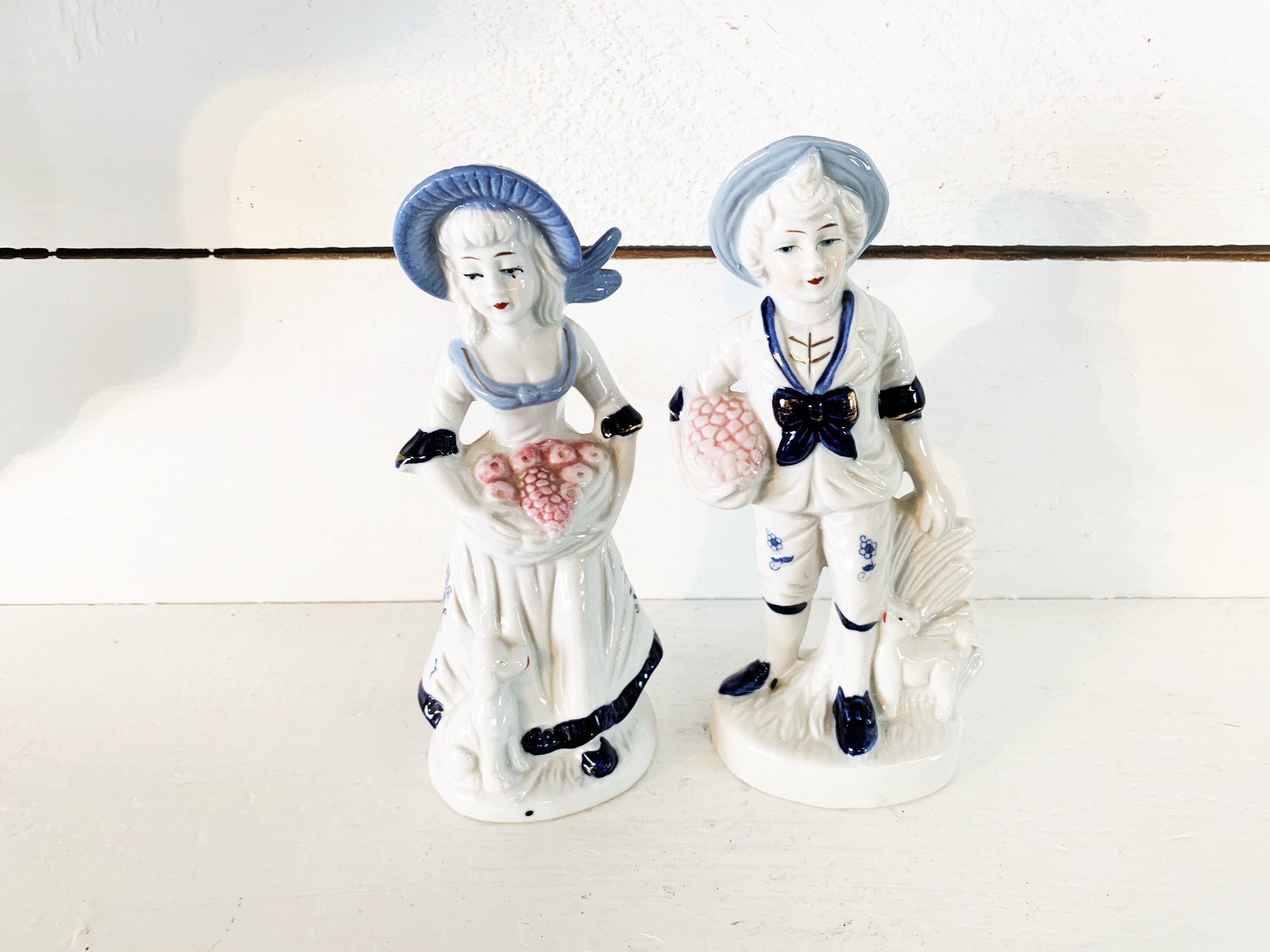 Vintage Ardco Porcelain Boy and Girl Figurines Japan Porcelain