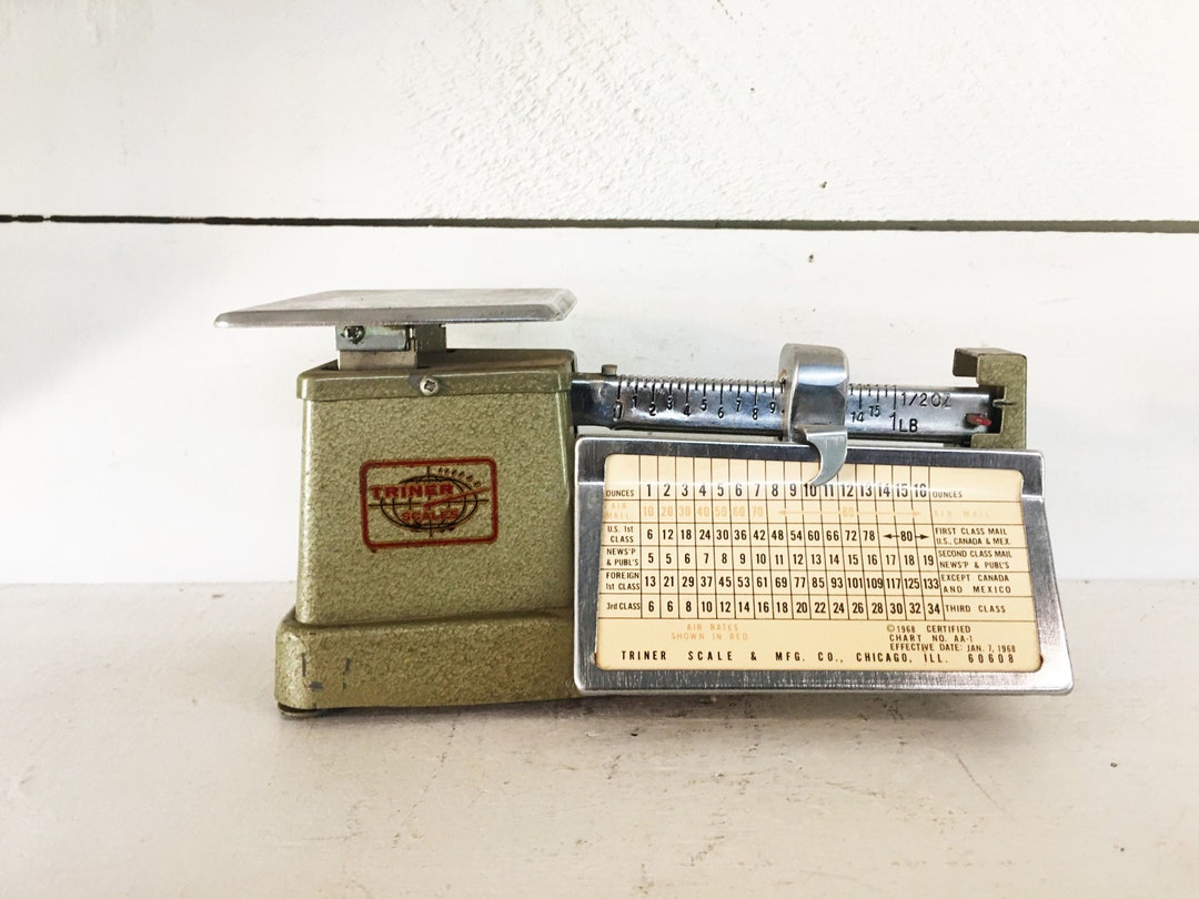 Vintage 1968 Triner Postal Scale/vintage Farm Kitchen Decor/old Scale
