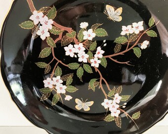 ヴィンテージ 日本の桜柄 コレクターズアイテム 陶磁器皿 農家風