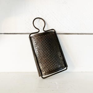 Large Vintage Nutmeg Grater Vintage Primitive Grater Shredder Old Kitchen Tools and Gadgets Large Rasp Grater