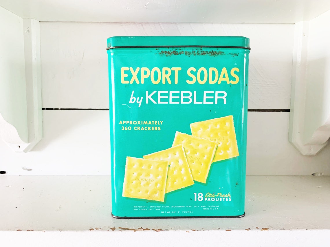 Large Very Rare Vintage Keebler Soda Cracker Tin/large Cracker Etsy
