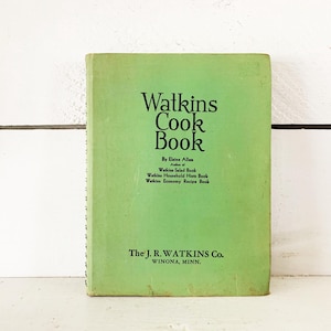 Vintage 1948 Hardcover Spiral Edition of Watkins Cookbook Antique Cookbook Vintage Cookbook Minnesota Cookbook