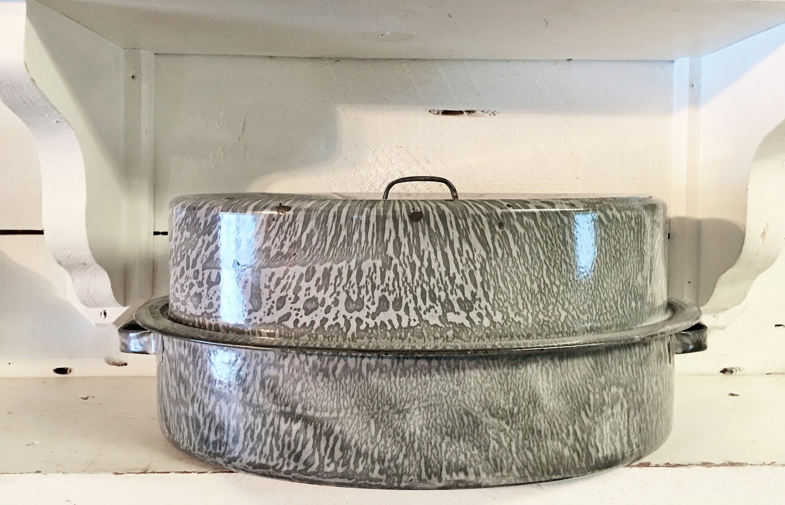 Large Vintage Nesco Graniteware Roaster/Farmhouse Kitchen Etsy