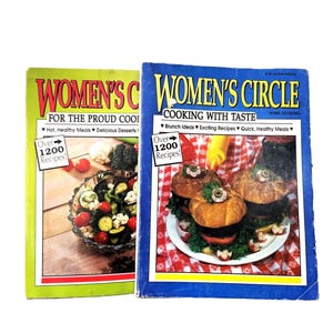 ヴィンテージの女性向けサークルペーパーバック料理本2冊セット（1990年代）